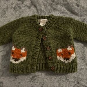 Figgy Friends Green and Orange Kids Sweater